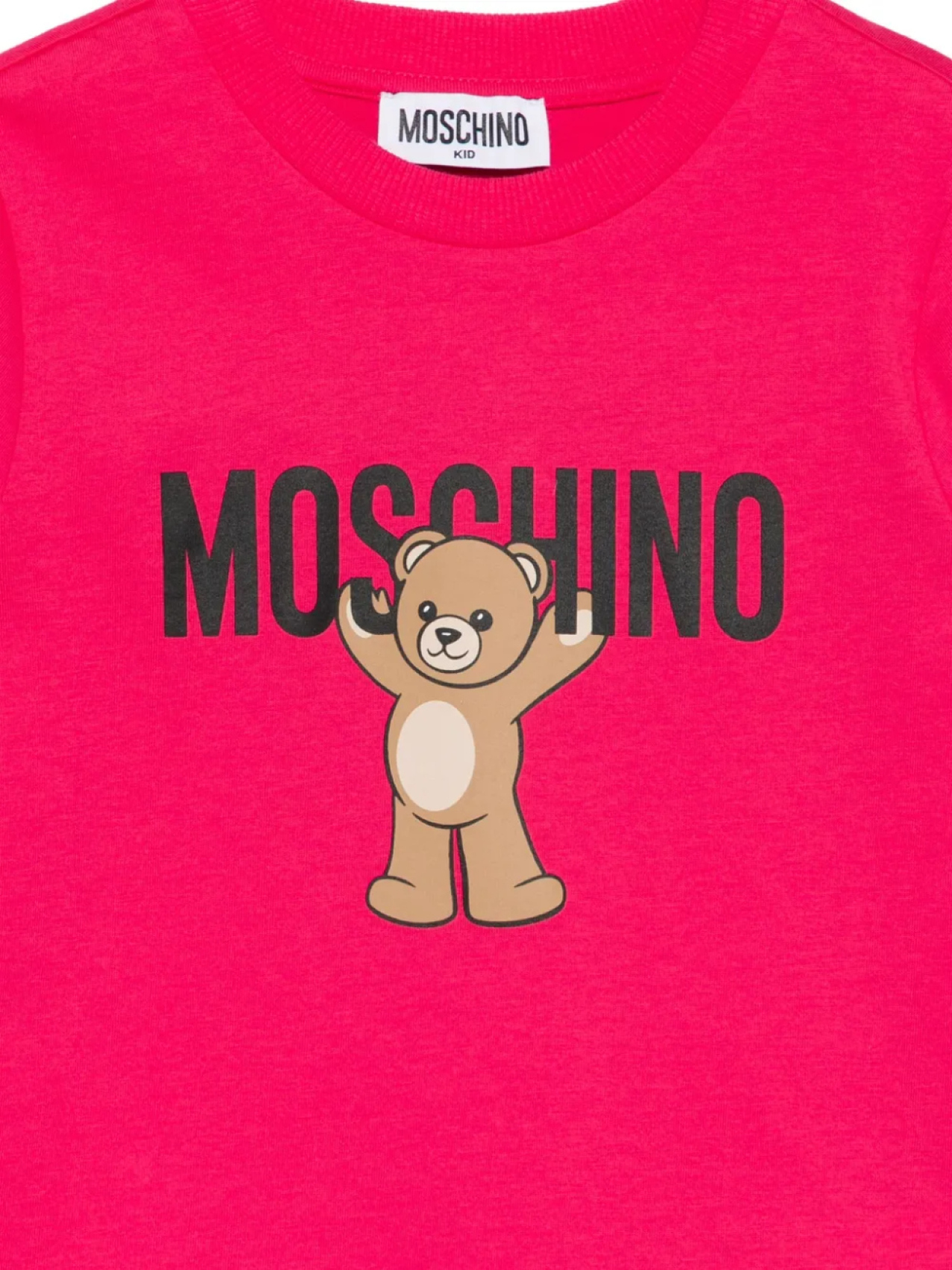 Топ Moschino Kids с длинными рукавами и принтом «Тедди», розовый — фото 3