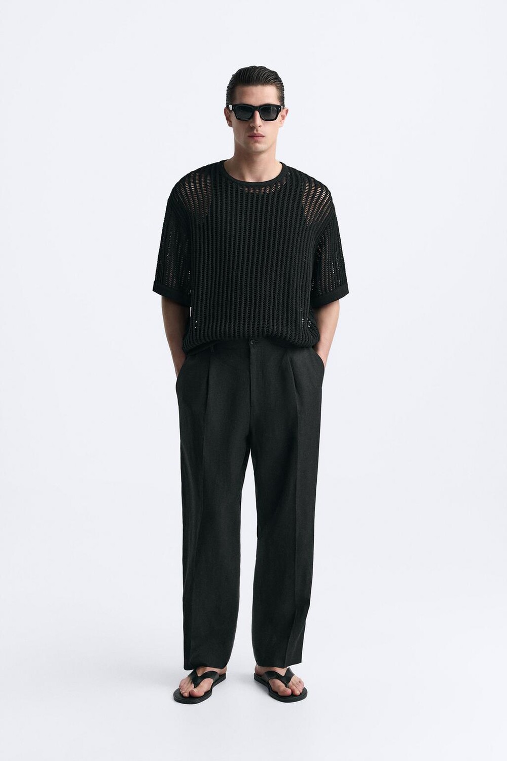 

Решенный топ ZARA, черный