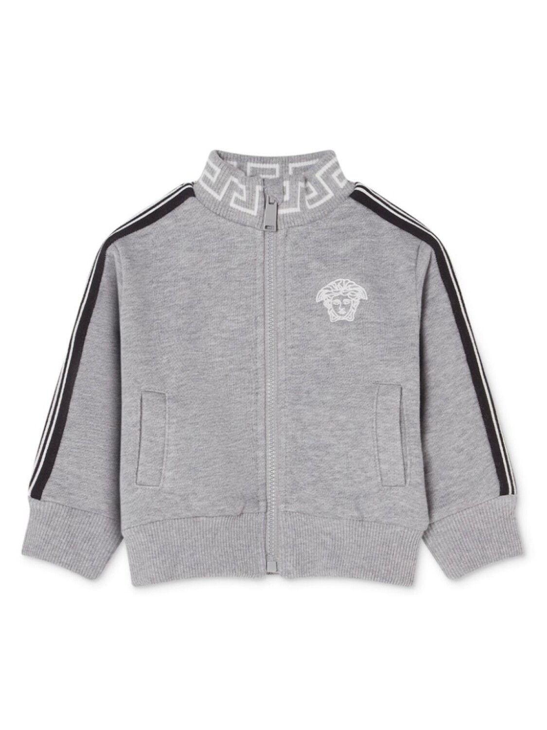 

Versace Kids толстовка на молнии с изображением Медузы, серый