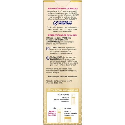 Цветная жидкость Luminous 630 против пятен Spf20, 40 мл, Nivea — фото 3