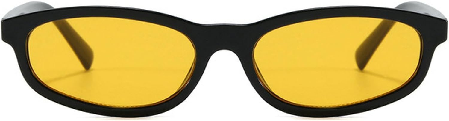 

Модные маленькие солнцезащитные очки «кошачий глаз» для женщин, ретро, ​​желто-синие оттенки, защита от ультрафиолета UV400, трендовые солнцезащитные очки для мужчин mincl, Black Yellow