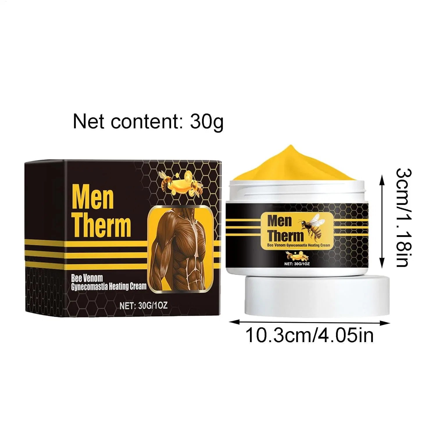 Масло для коррекции гинекомастии с пчелиным ядом Thermoform 30 г Generisch, 30 G Shaping Cream — фото 4