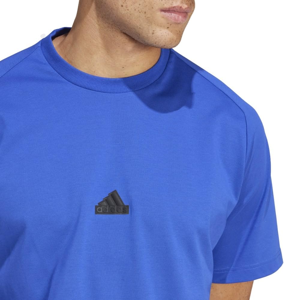 Мужская футболка Adidas ZNE с коротким рукавом (KNQ83), синий — фото 4
