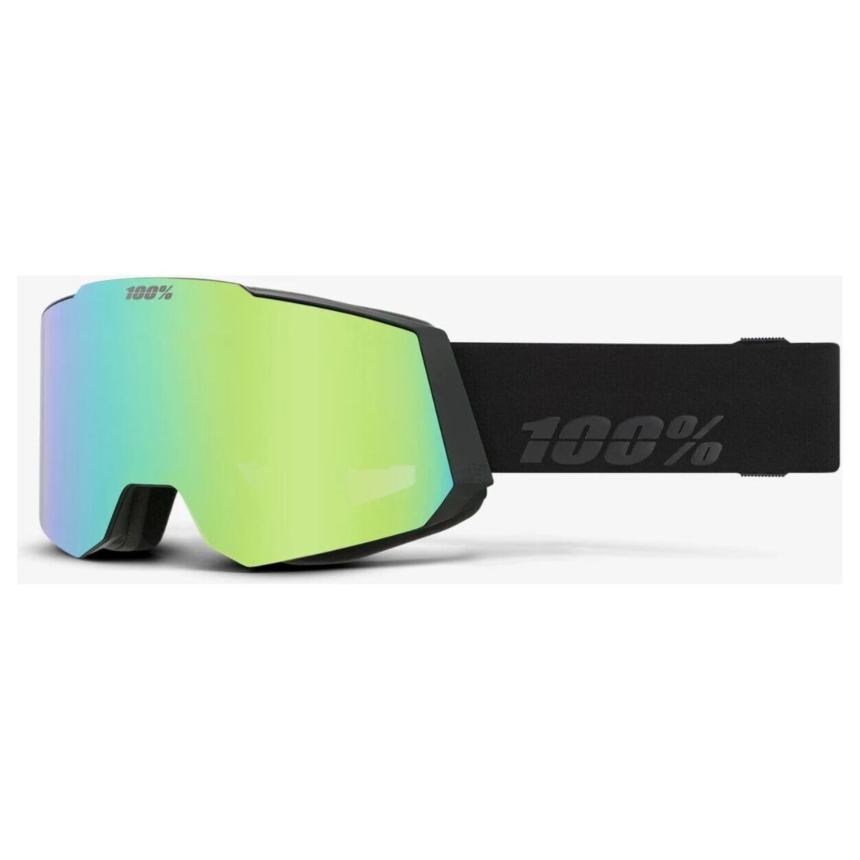

100% очки для снегоходов, Black-Green - Hiper Green Mirror + Bonus Turquoise Mirror Lens