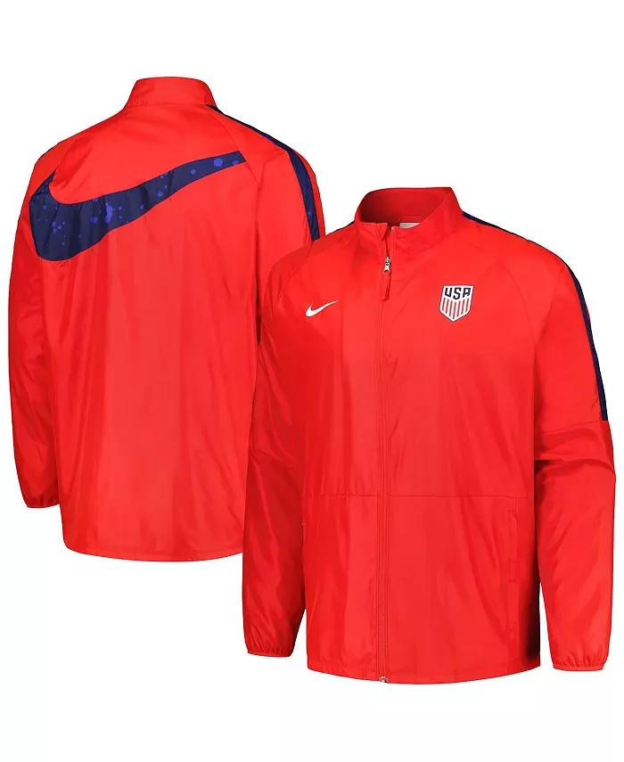 

Мужская красная куртка USMNT 2023 Academy AWF с рукавом реглан на молнии Nike