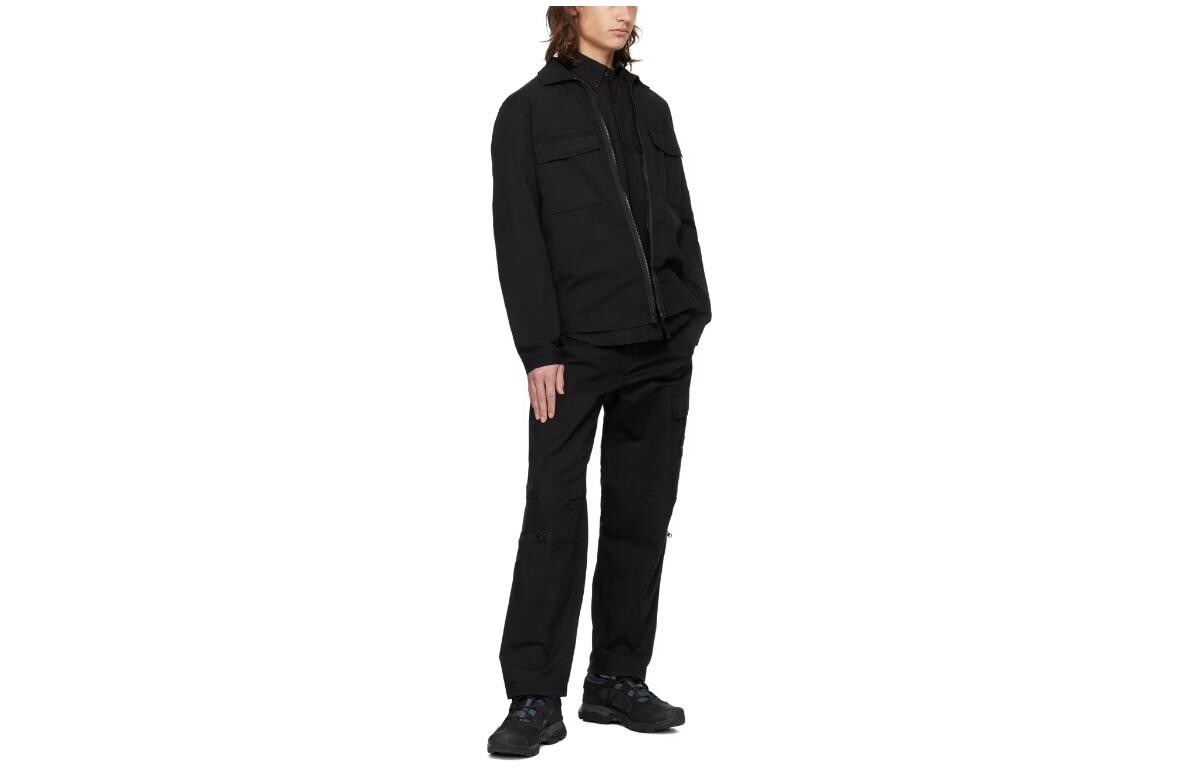 

Рубашка мужская Stone Island прямого кроя, черный