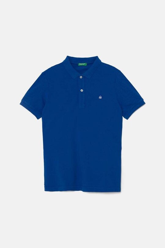 

Детское хлопковое поло United Colors of Benetton, синий