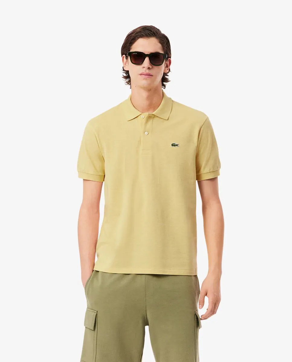 

Мужская рубашка-поло классического покроя из меланжевого хлопка Lacoste, желтый