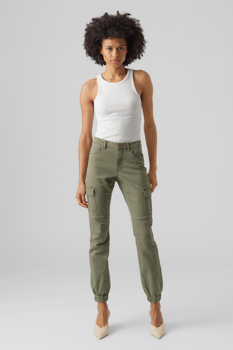 

Брюки-карго длиной до щиколотки Vero Moda, зеленый