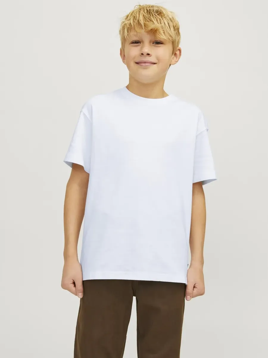 

Рубашка с круглым вырезом для подростков Jack & Jones "JJEURBAN EDGE TEE SS O-NECK NOOS JNR" Jack & Jones Junior, белый