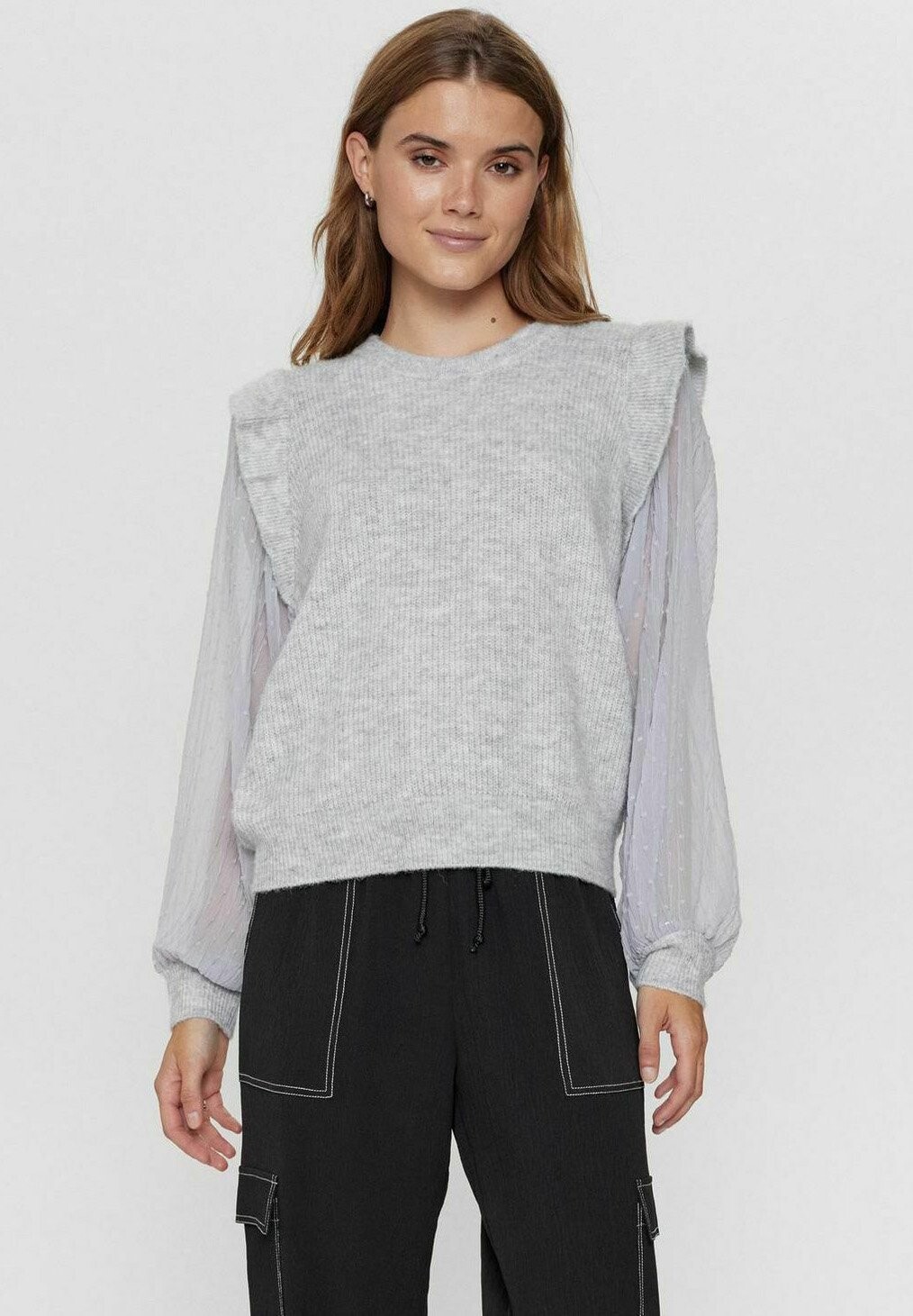 

Свитшот Nümph НУМИЛА, цвет light grey mel