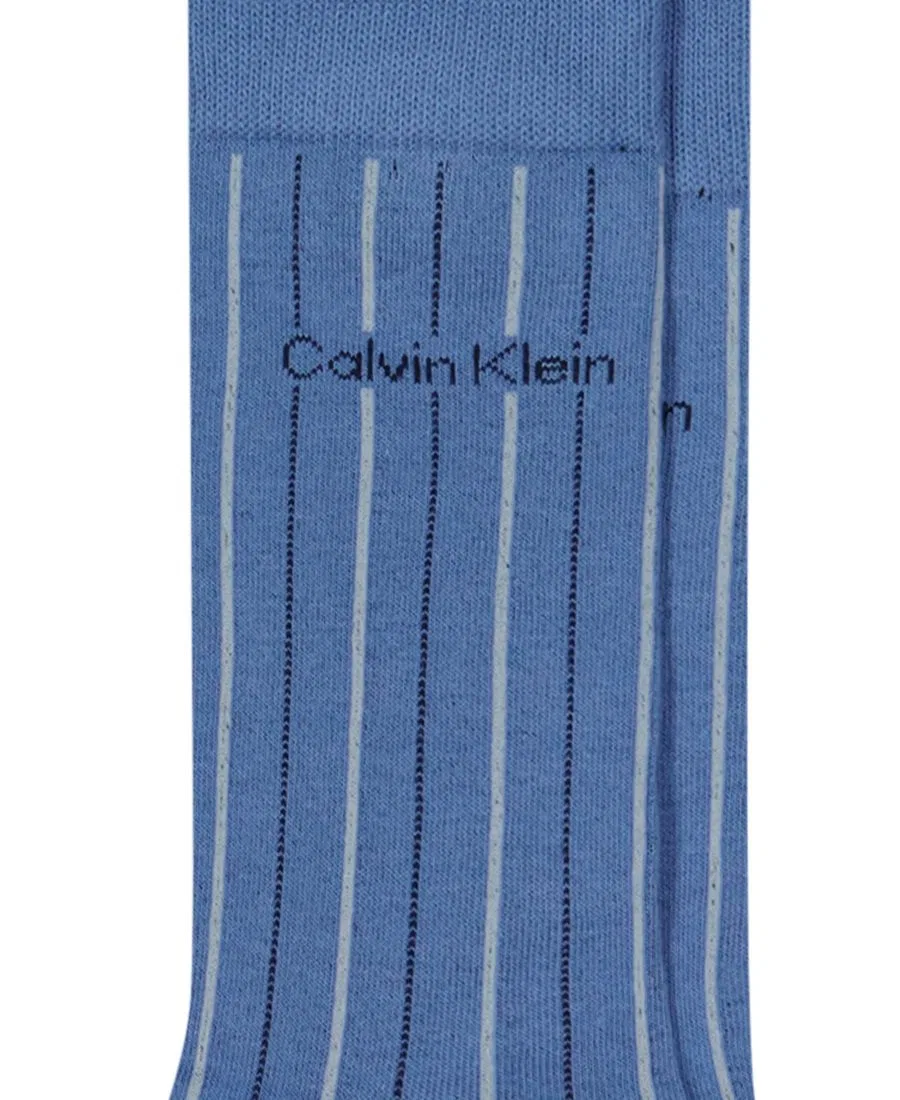 Мужские хлопковые носки средней высоты Calvin Klein, синий — фото 3