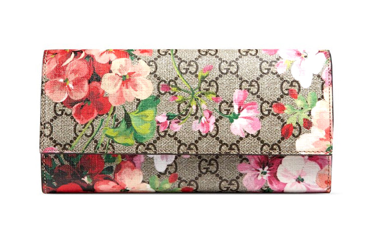 

Женский кошелек GUCCI Ebony/Multicolor GG Blooms Canvas с кожаными вставками