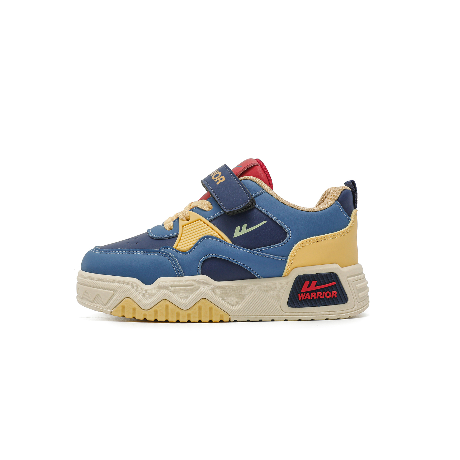 

Кроссовки Boys' Athletic Shoes Breathable Lightweight Cushioning Low top Girl Skateboard Shoes Kids' WARRIOR, синий/желтый