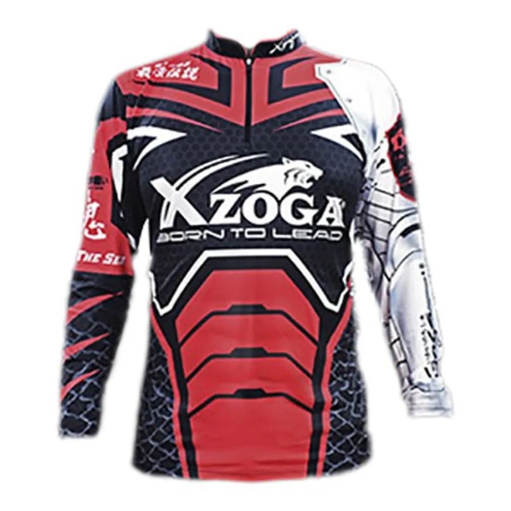 

Футболка с длинным рукавом Xzoga MF Sport 2021 Zip, красный