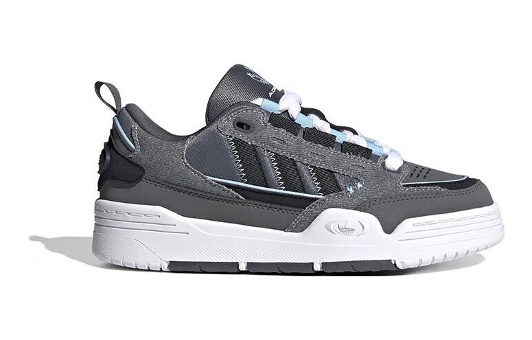 Adi2000 Kids" Скейтбординг Обувь Начальная Школа Adidas Originals, цвет Black Gray — фото 2