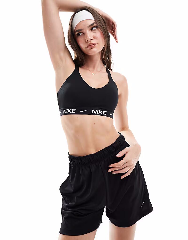 

Спортивный бюстгальтер средней поддержки Nike Training Indy Dri-FIT черного цвета