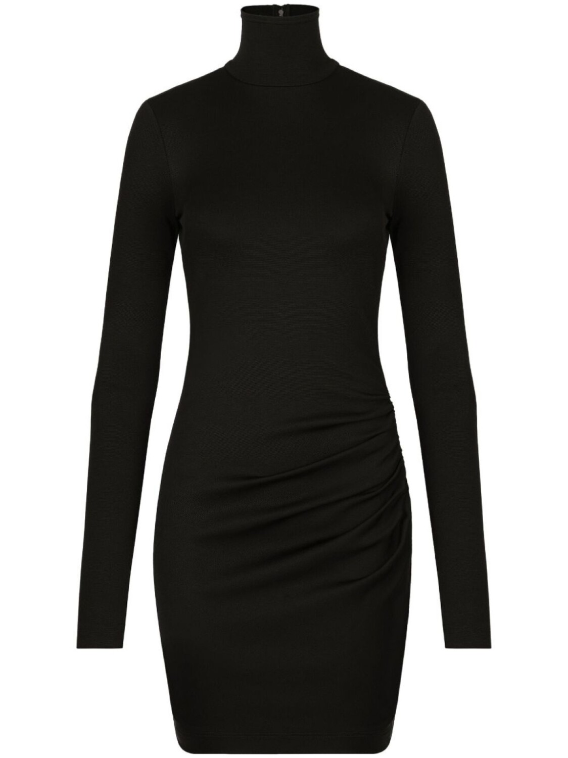 

Dolce & Gabbana платье мини с высоким воротником и сборками, черный