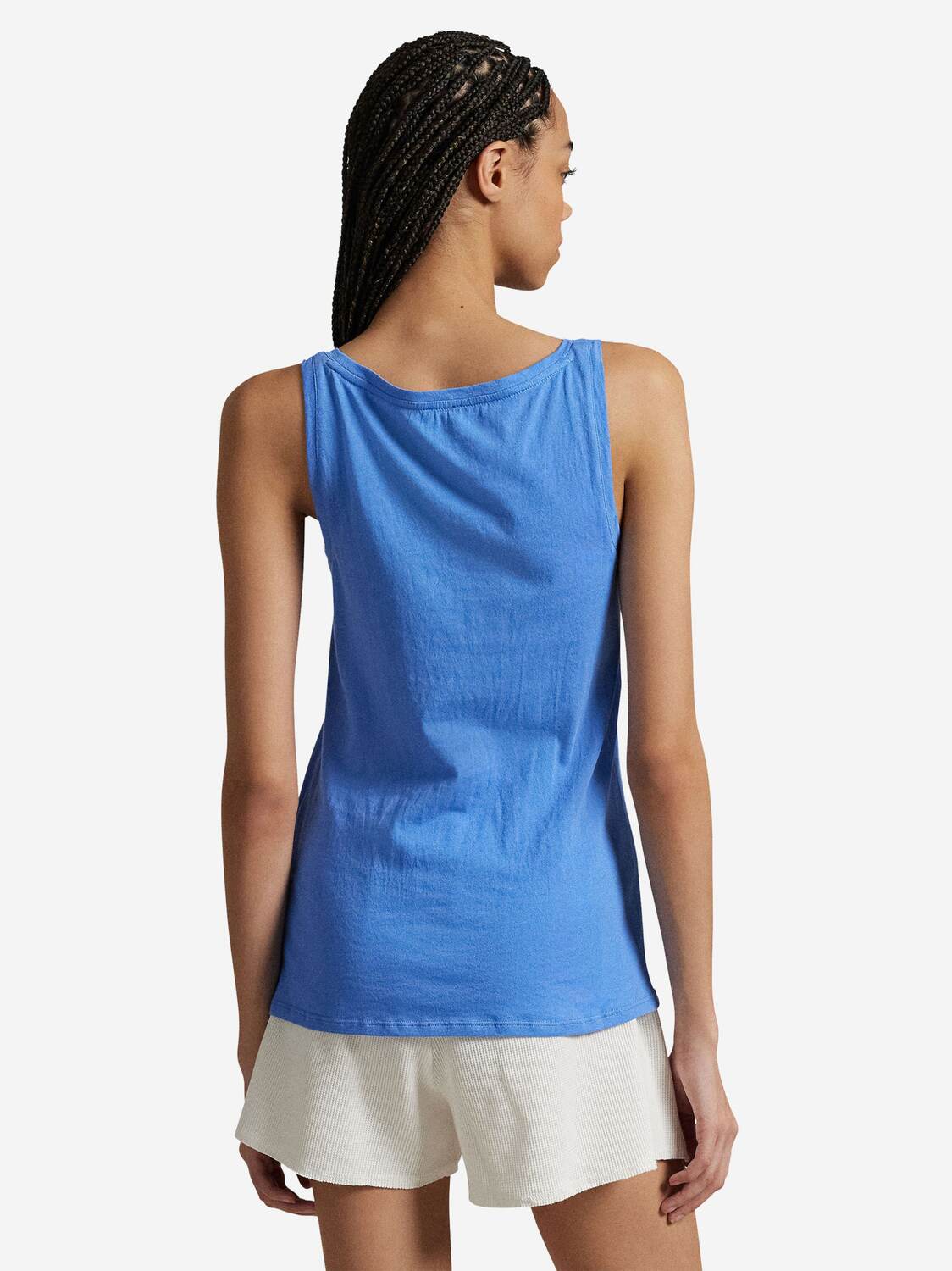 Polo Ralph Lauren Топ 'Whisper Weight Cotton' в синем цвете — фото 4