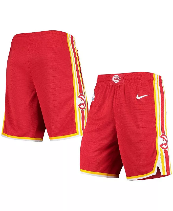 Мужские шорты Atlanta Hawks 2020/21 Association Edition Performance Swingman красного и золотого цветов Nike — фото 2