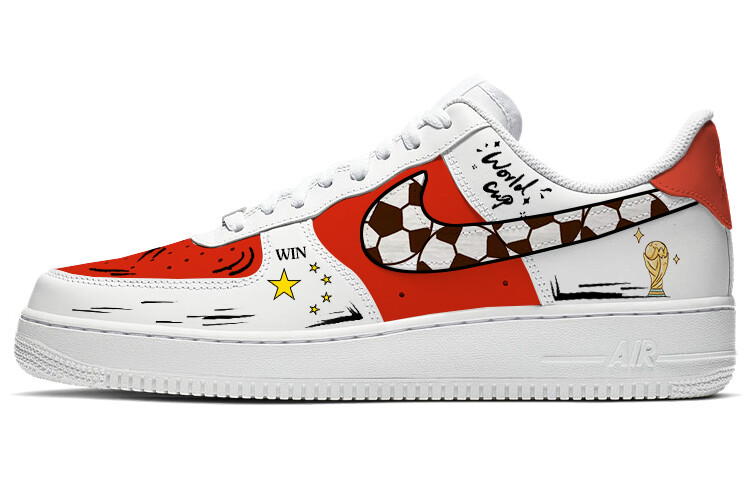 

Кроссовки Nike Air Force 1 Skateboarding Shoes Women's Low-top Red/white, белый