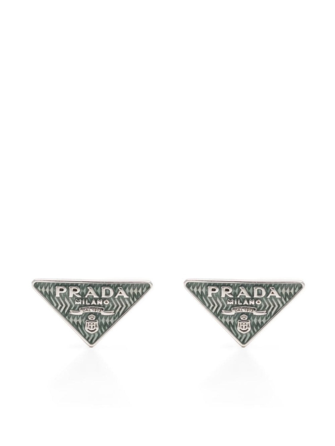 

Серьги с логотипом Prada, серебряный