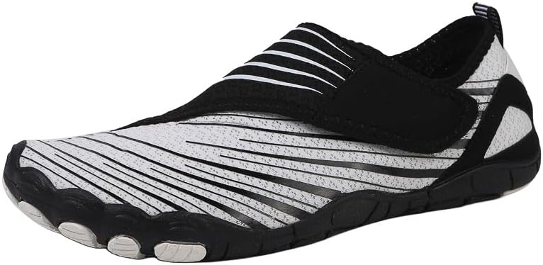 

Женские быстросохнущие кроссовки для ходьбы, с широким носком, спортивная нескользящая обувь для заземления, легкие и удобные, для пляжа, бассейна, аквааэробики, плавания, серфинга, ходьбы и походов Generic, белый/черный