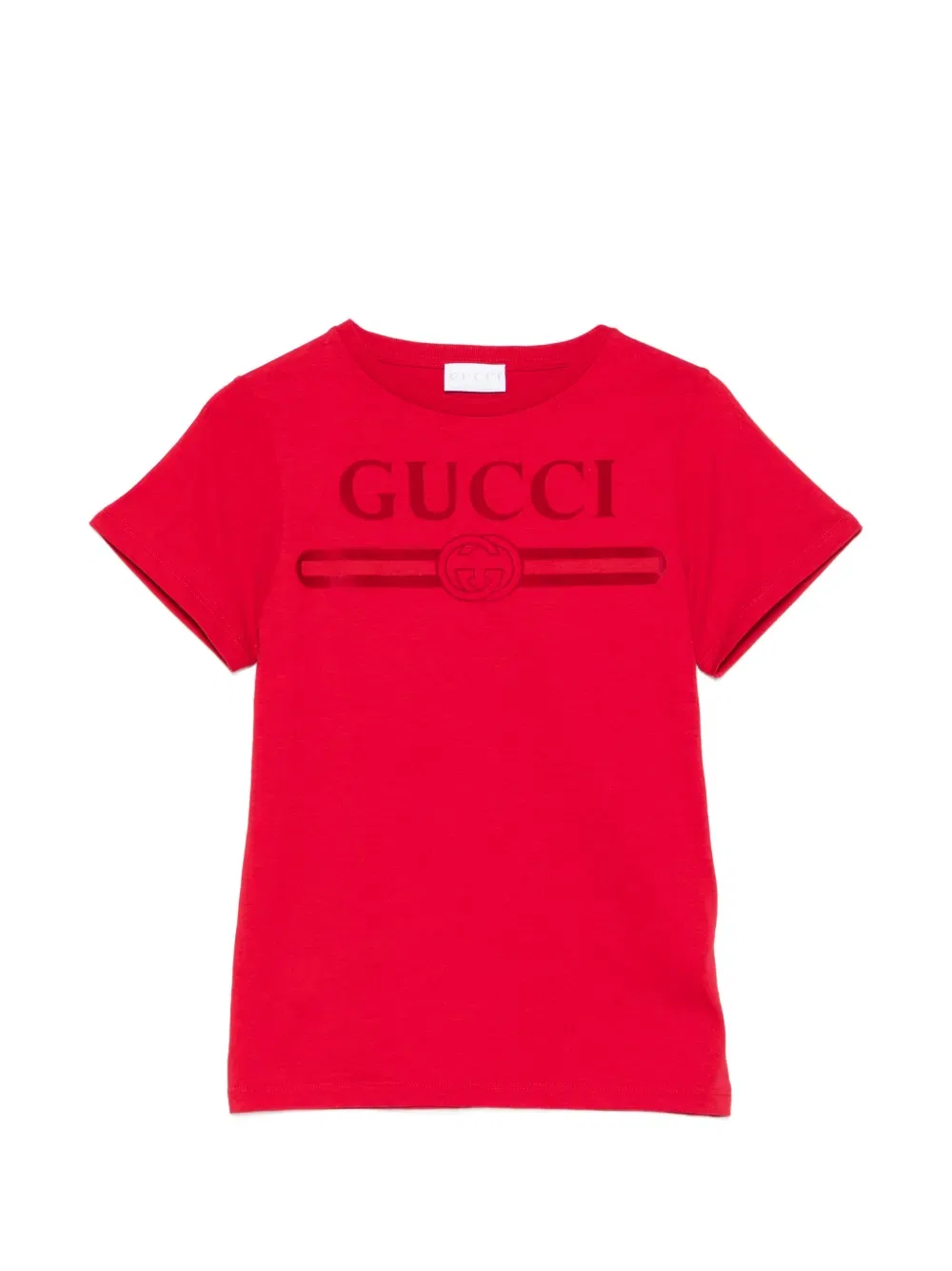 Футболка с логотипом Gucci Kids, красный
