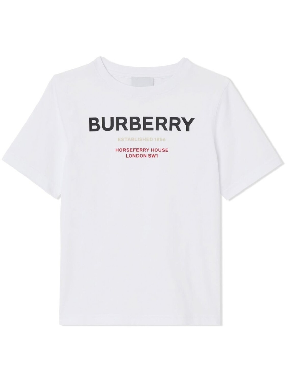 

Burberry Kids футболка с логотипом Horseferry, белый