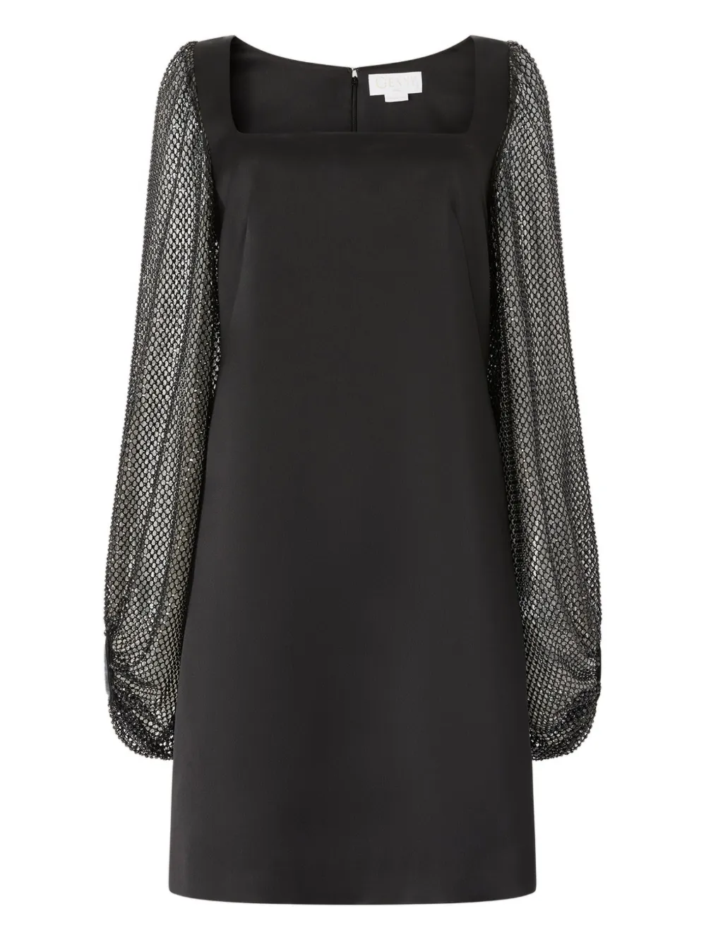 

Платье мини с квадратным вырезом Genny, черный