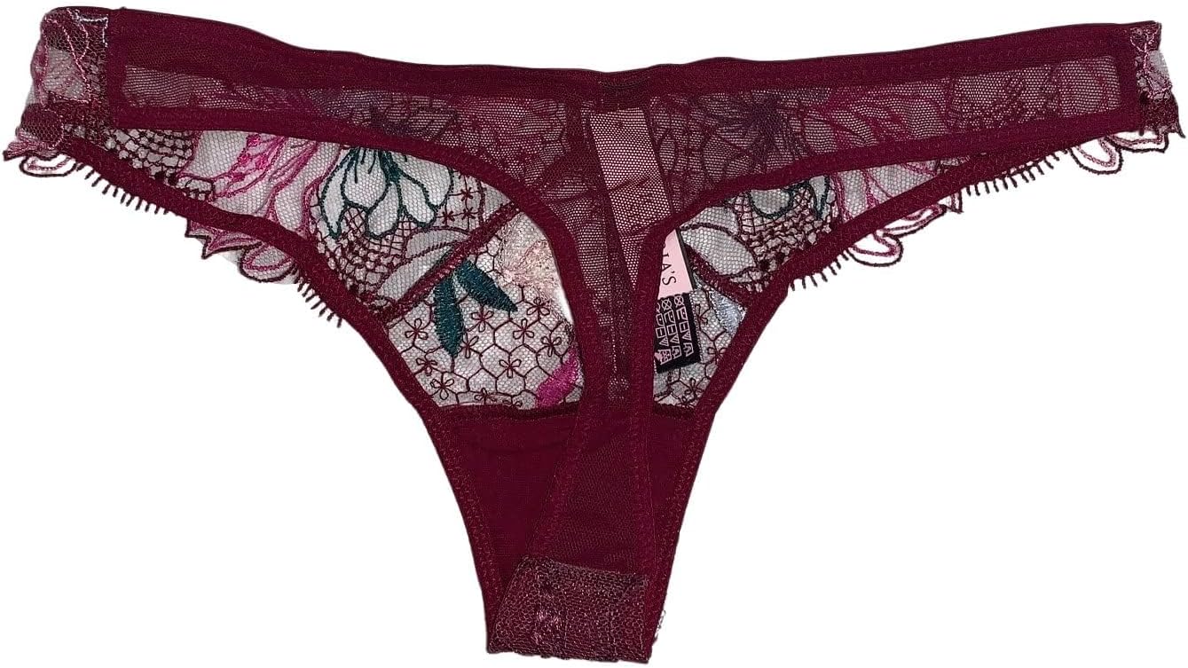 Victoria's Very Sexy трусики-танга с цветочной вышивкой, multi color Victoria's Secret — фото 2