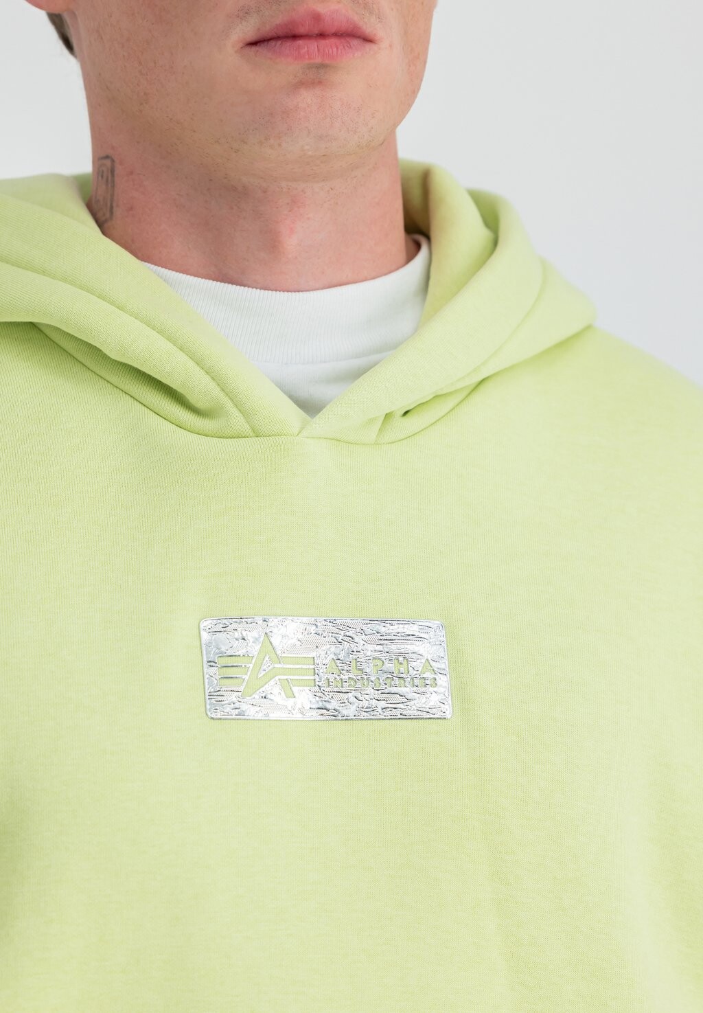

Толстовка с капюшоном ALPHA INDUSTRIES MEN HOODIES METAL PLATE HOODY Alpha Industries, светло-зеленый