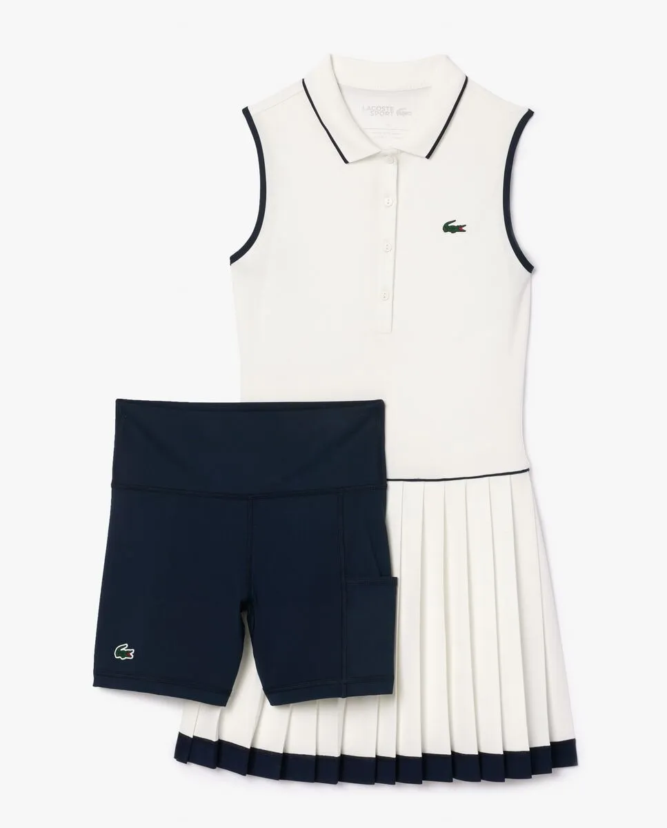 

Классическое ультрасухое теннисное платье без рукавов Lacoste, белый