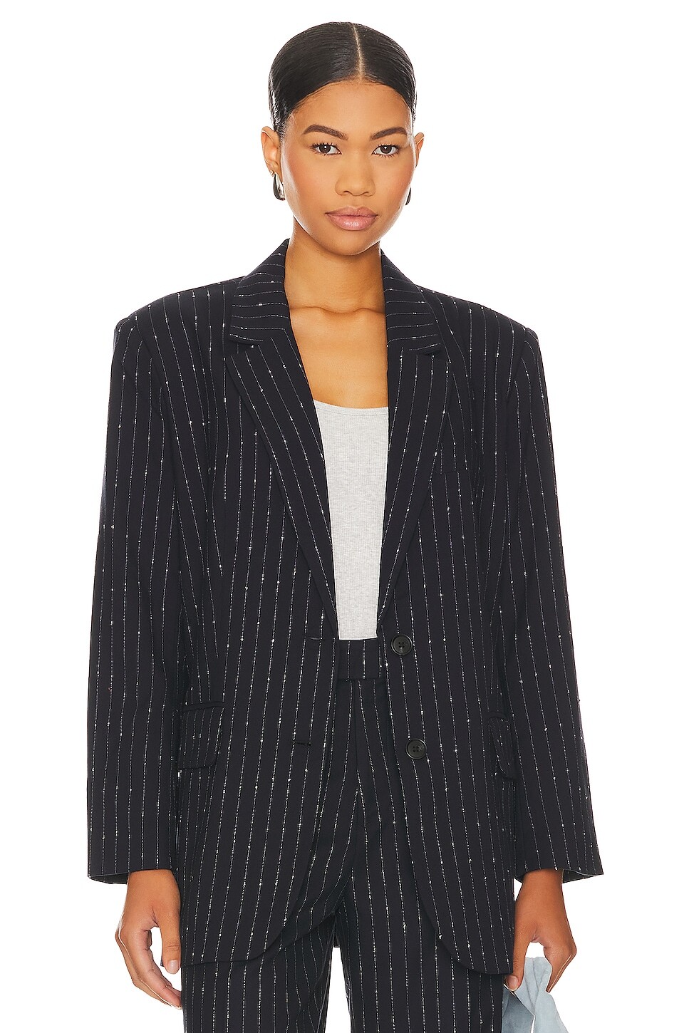 

Блейзер Steve Madden Imaan, цвет Navy Pinstripe