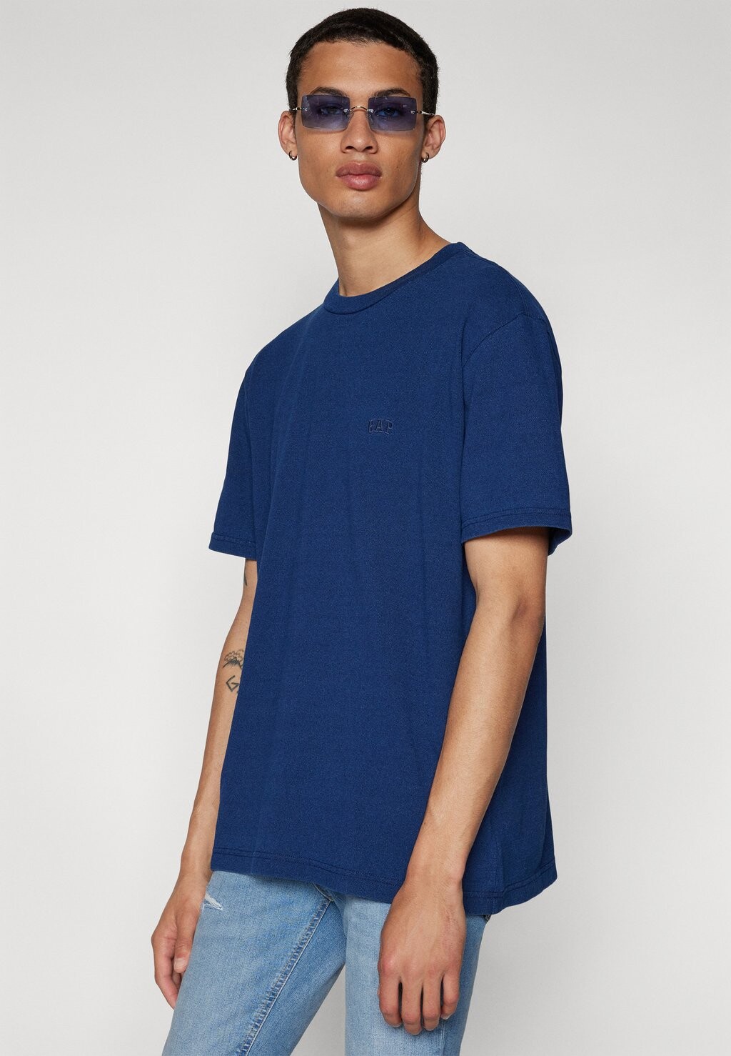 Базовая футболка Logo Original GAP, темно-синий