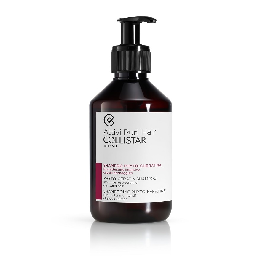 

Шампунь для волос attivi puri phyto-keratin shampoo intensive restructuring Collistar, 250 мл
