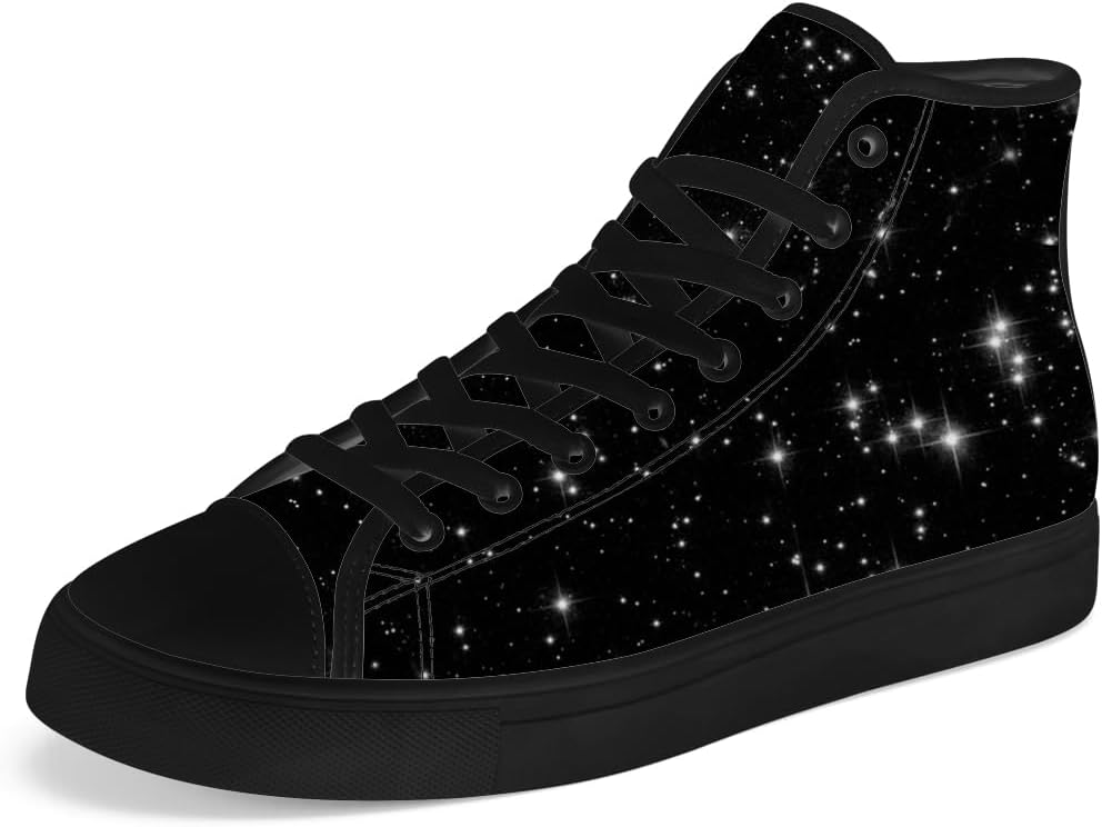 

Кеды Chebing Galaxy на высокой подошве из ткани, высокие кроссовки на шнуровке, повседневная обувь, подарок для мужчин и женщин, черный