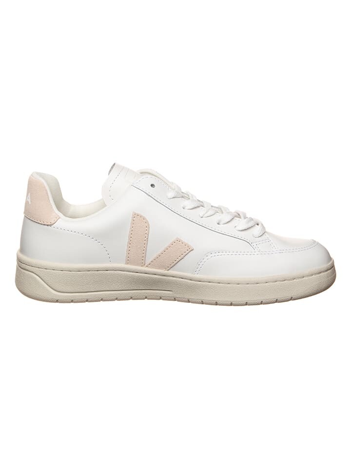 Кроссовки на шнуровке Veja Leder-Sneakers V 12, цвет Weiß/Beige — фото 2