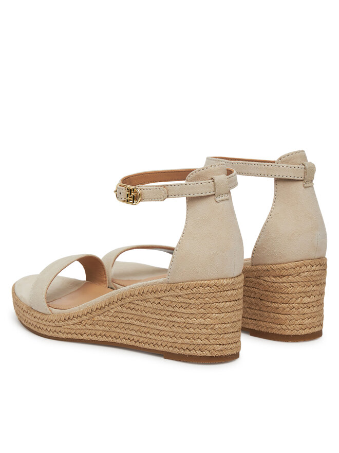 Эспадрильи Suede Ankle Mid Wedge Espadrille Fw0Fw08479 Tommy Hilfiger, бежевый — фото 3