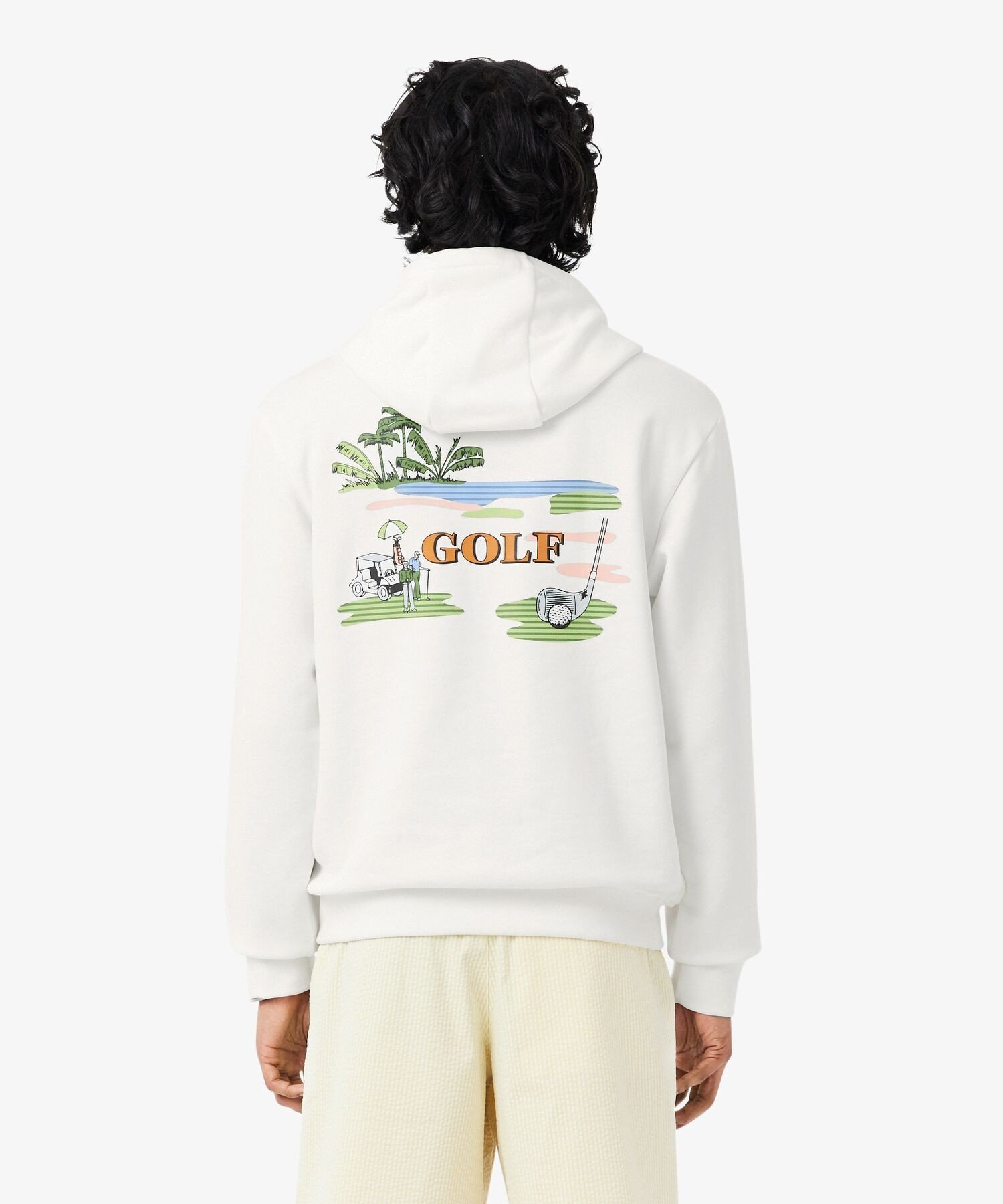 Толстовка с принтом для игры в гольф из флиса LACOSTE, White — фото 3
