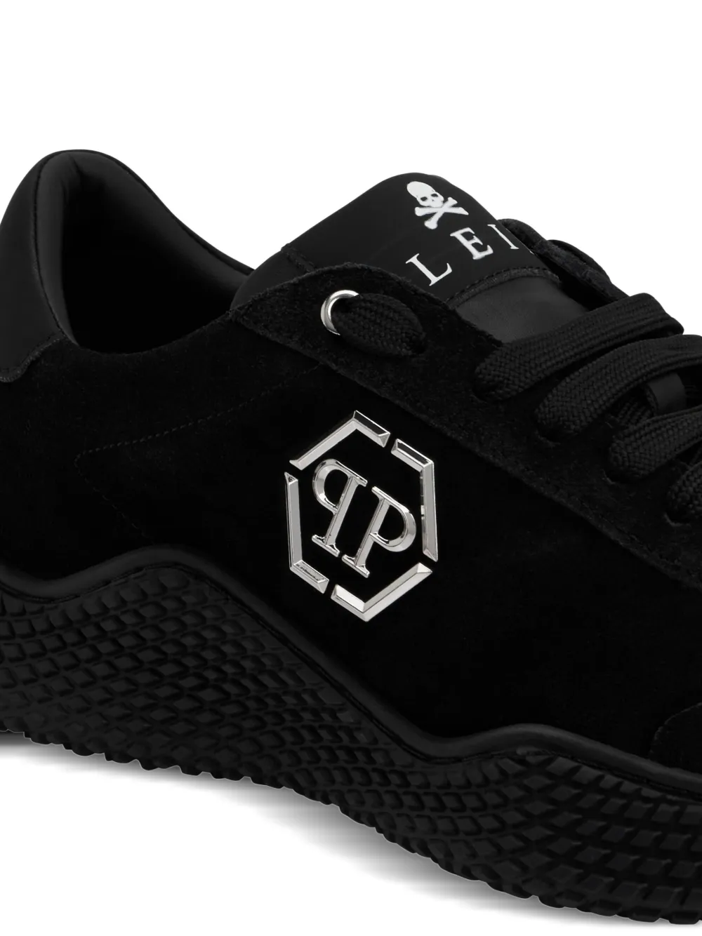 Замшевые кроссовки Hexagon Runner Philipp Plein, черный — фото 4