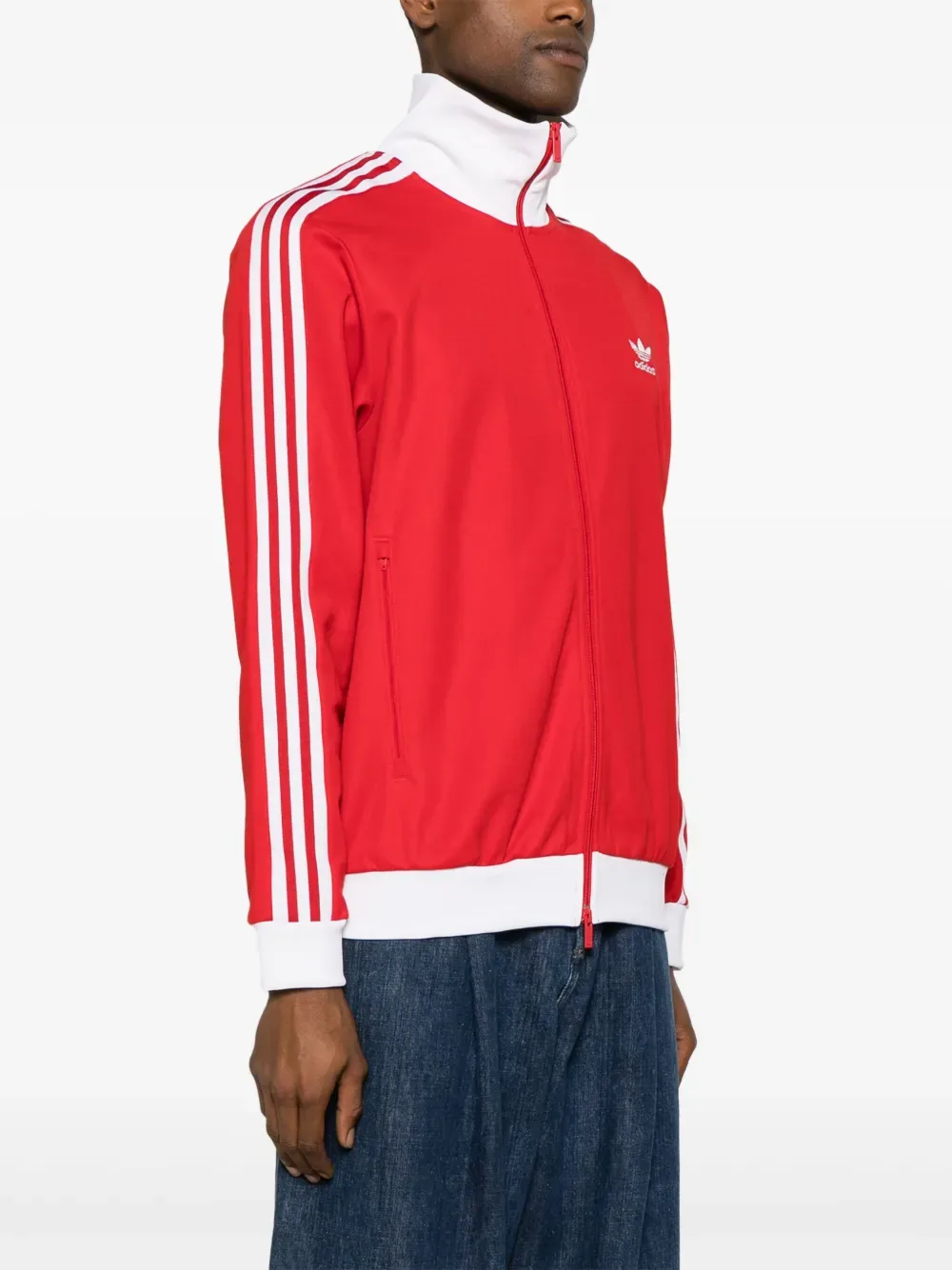 Толстовка Beckenbauer Adicolor на молнии Adidas, красный — фото 3