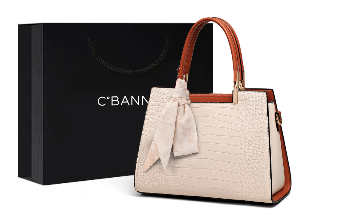 

Сумка-тоут Split Cow Leather With Synthetic Leather через плечо Tubas Women's Apricot C°BANNER