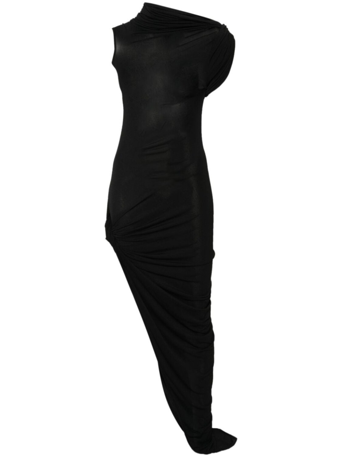 

Платье макси асимметричного кроя Rick Owens Lilies, черный