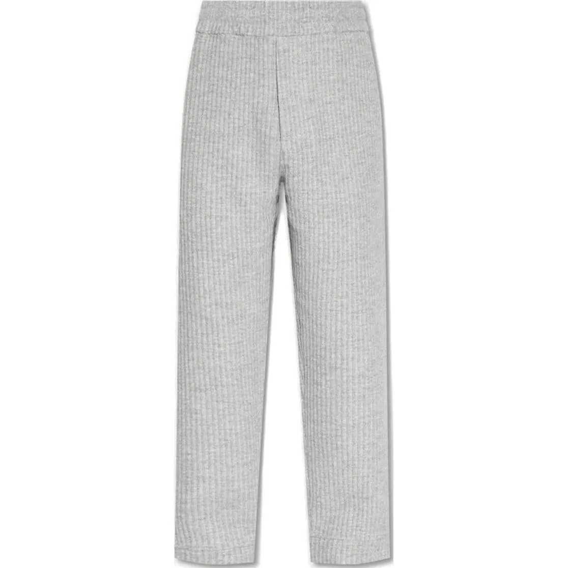 Брюки Giorgio Armani с эластичным поясом и фактурной вязкой EMPORIO ARMANI, Light Gray