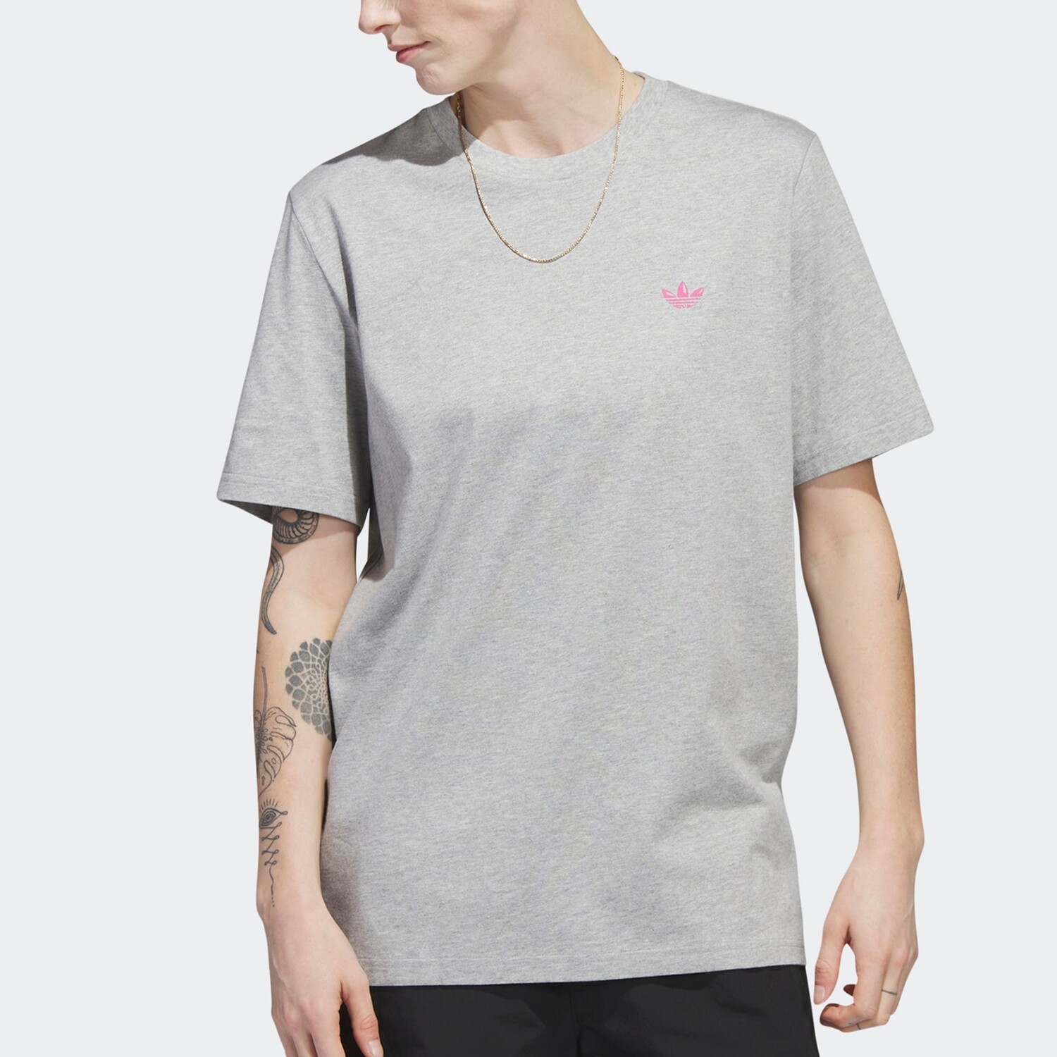 Футболка мужская, средний, серый, меланжевый Adidas Originals, серый — фото 2