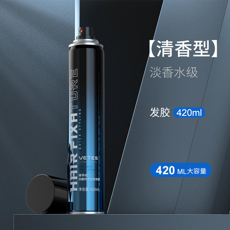 Мужской набор для укладки Energizing Styling Spray, Hairspray, Hair Wax и Hair Clay с длительным эффектом VETES — фото 4