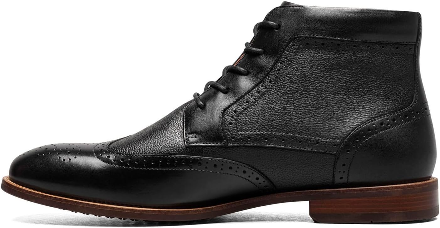 Мужские ботинки Florsheim Rucci с крыльчатым узором и шнуровкой, черный — фото 4