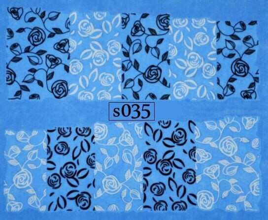

Водные наклейки для ногтей - № S035, Raisin