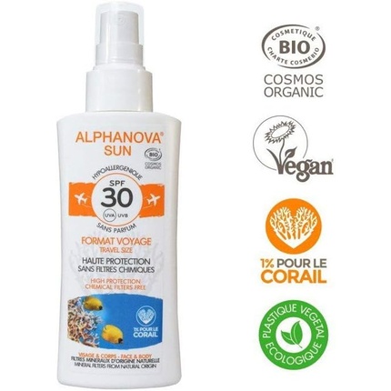 SPF30 Дорожный размер, без отдушек, органический, 90 г Alphanova Sun — фото 2